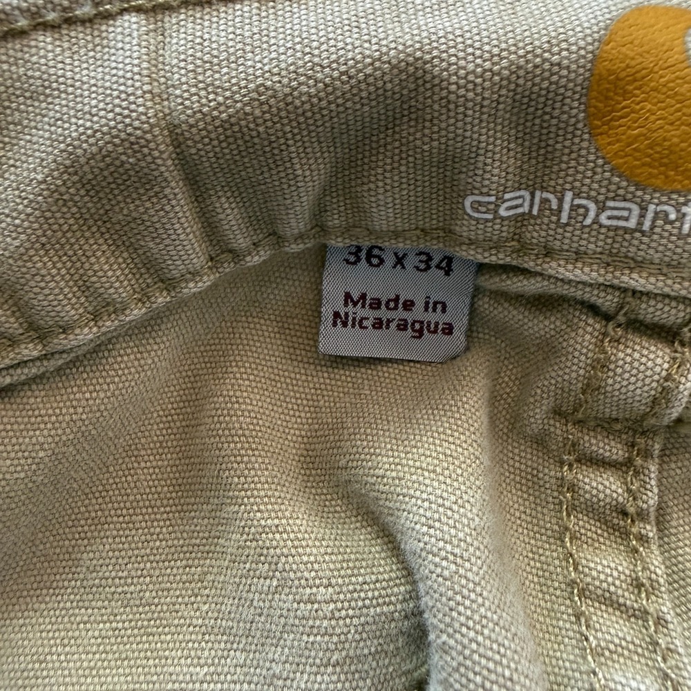 Carhartt‎ Relaxed Fit Workwear Pants Khaki Beige RN 14806 Men's Size 36x34 - Picture 11 of 15